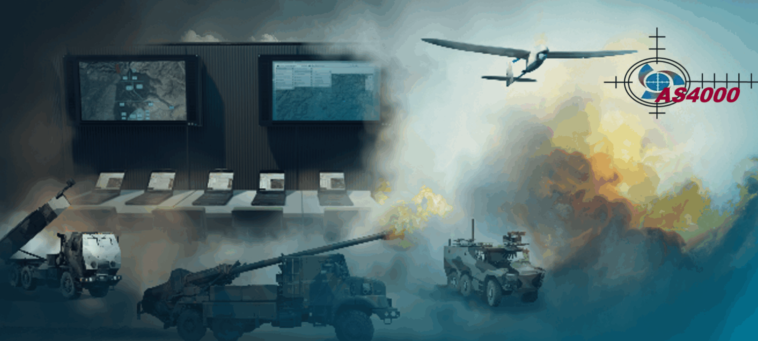 AS4000 fire control and battlefield management system montage